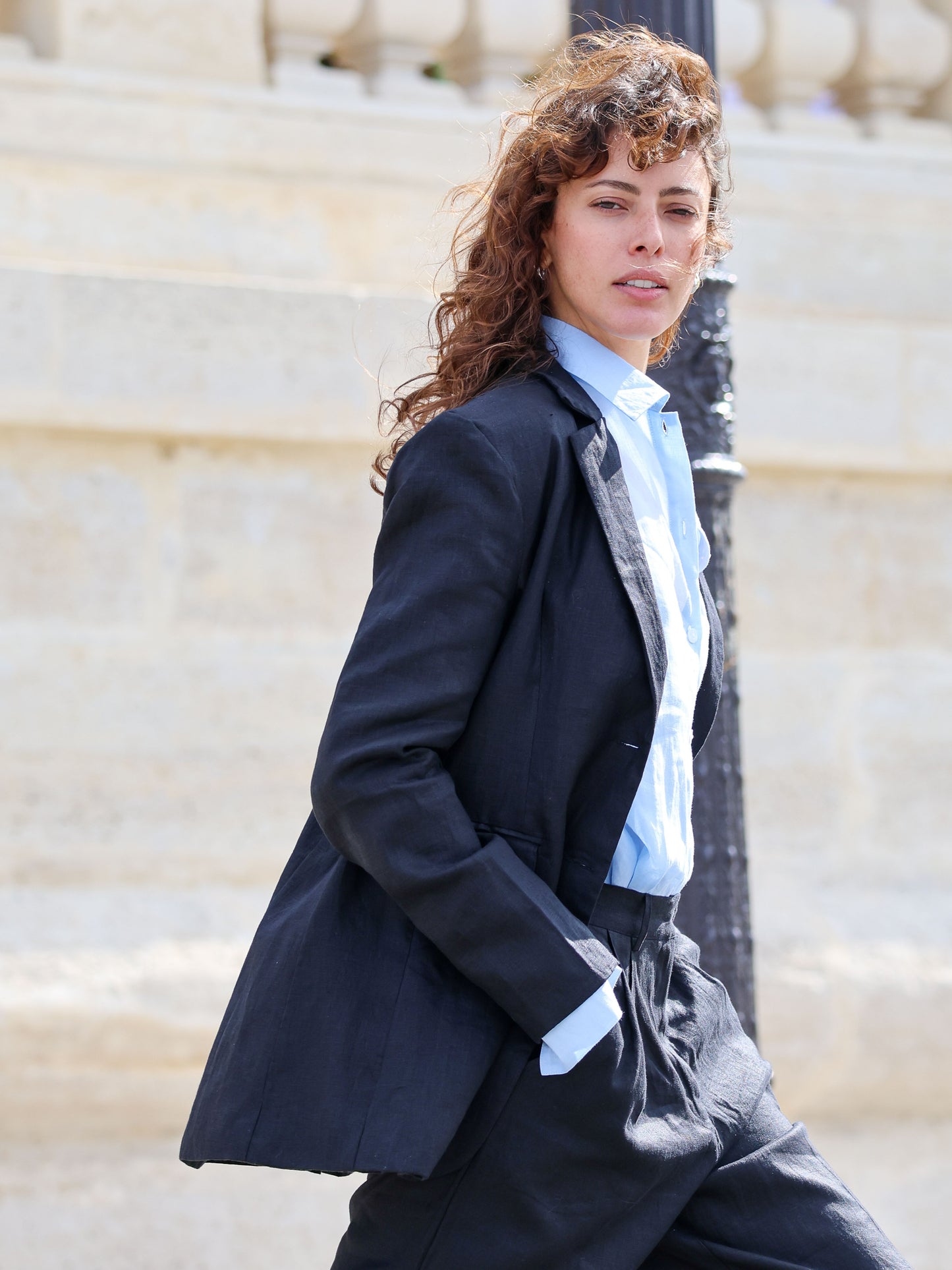 Oversized Linen Blazer