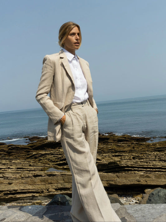 Oversized Linen Blazer