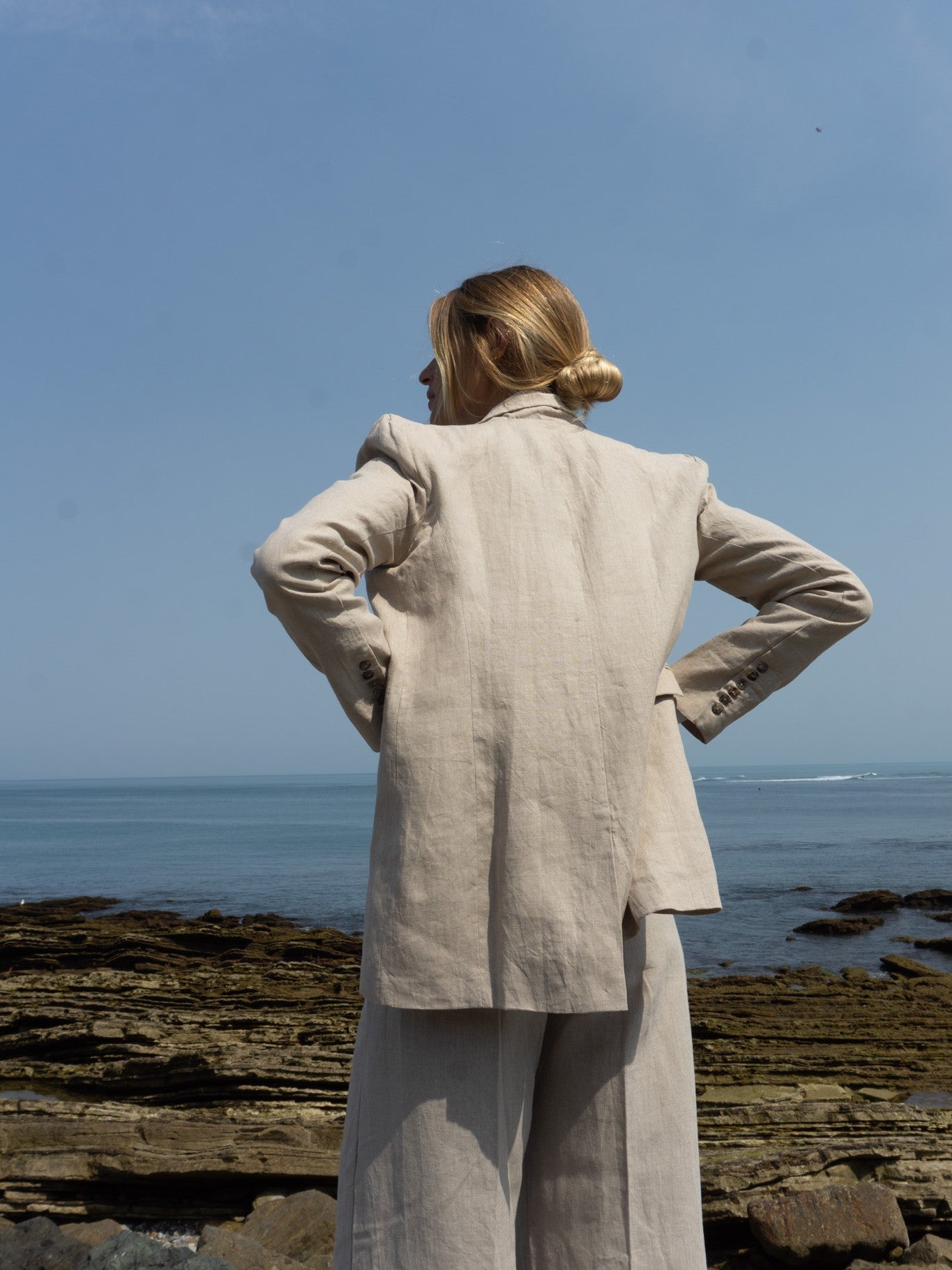 Oversized Linen Blazer