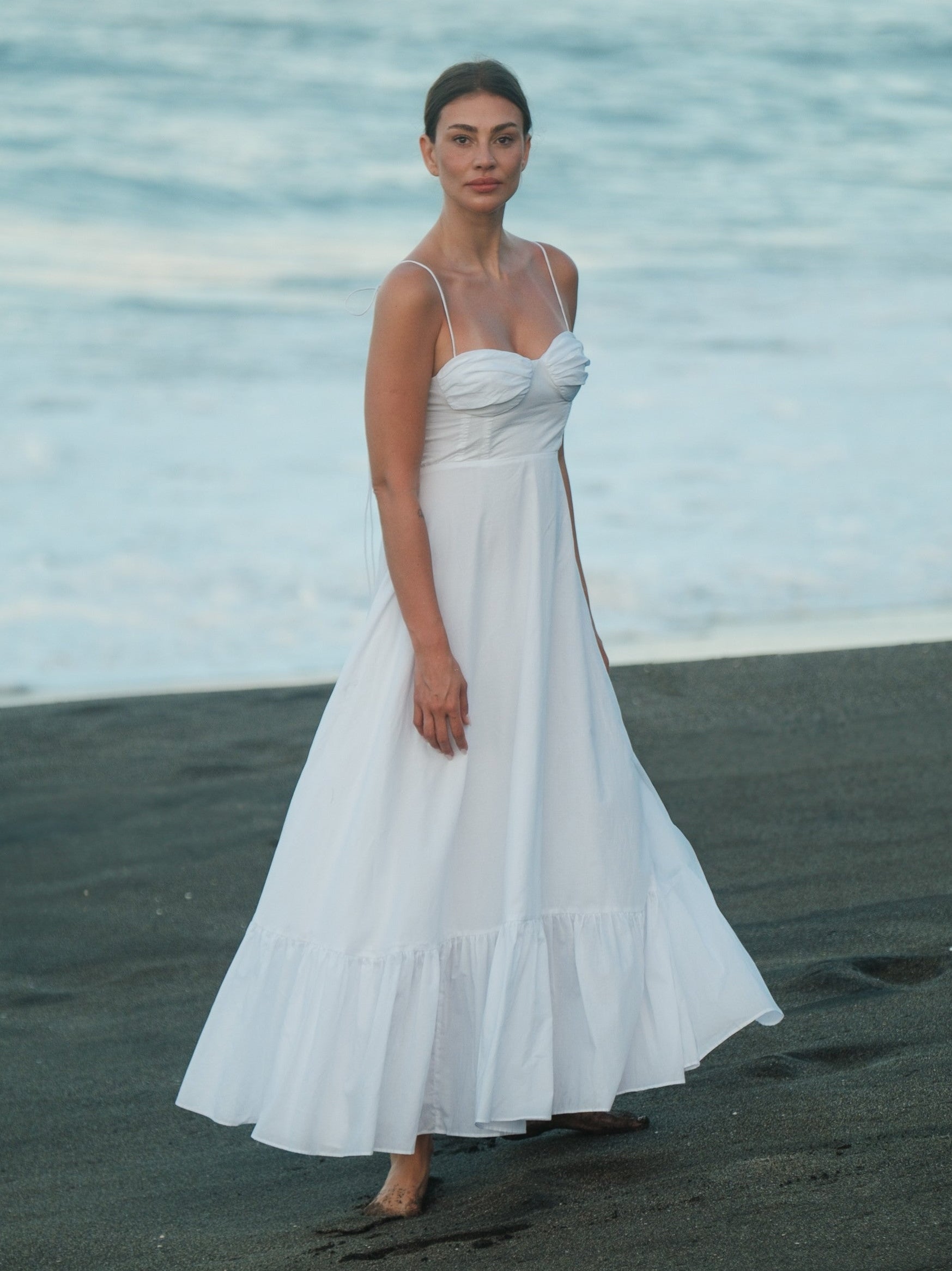 amara maxi dress white Vestido Maxi Amara Backless - Hueso