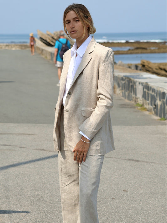 Oversized Linen Blazer