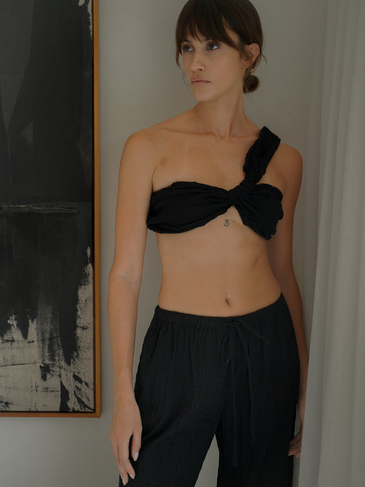 Josephine Bralette Top in Black - l u • c i e e