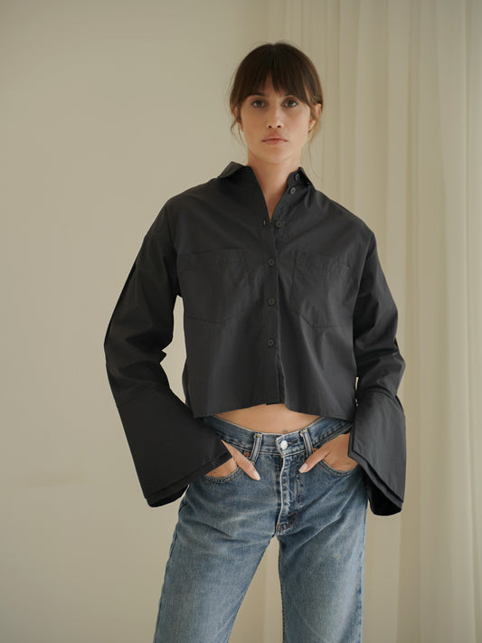 Celeste Shirt in Black - l u • c i e e