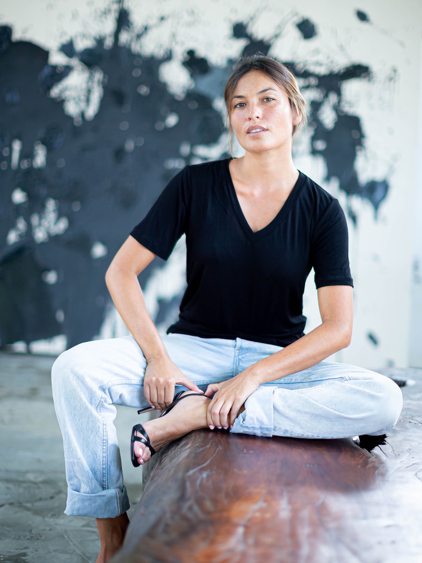 Short Sleeve V-neck Tee - l u • c i e e