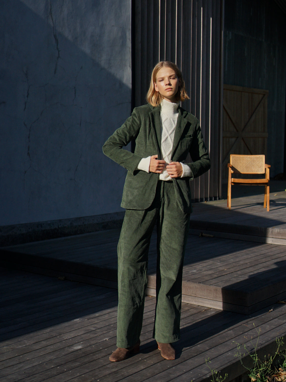 Corduroy Suit in Hunter Green - l u • c i e e