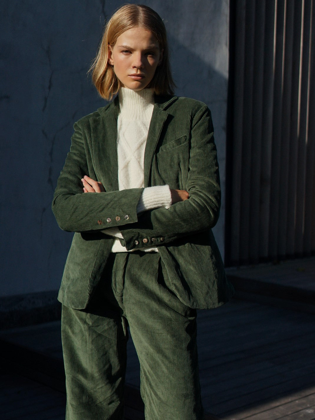 Corduroy Suit in Hunter Green - l u • c i e e