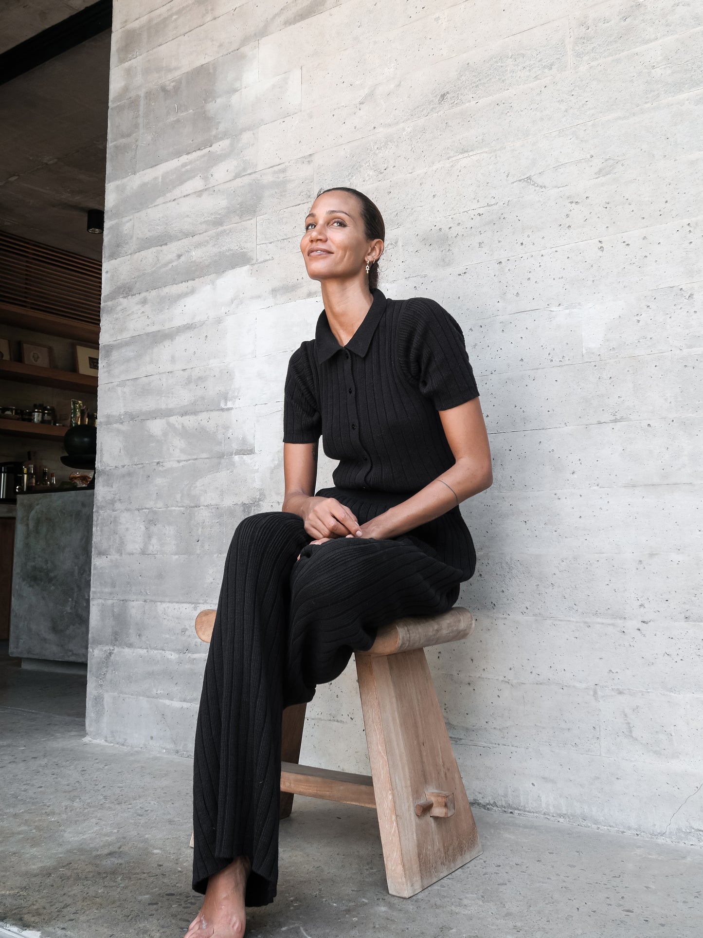 Gael Lounge Pant in Black - l u • c i e e