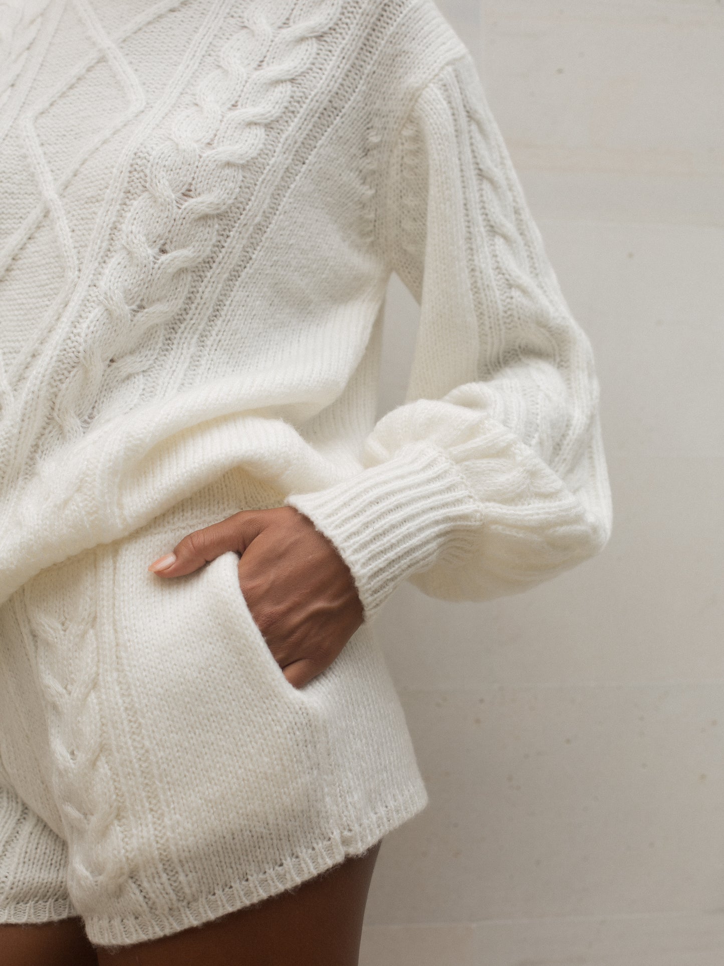 Cecile Mohair Sweater in Ivory - l u • c i e e