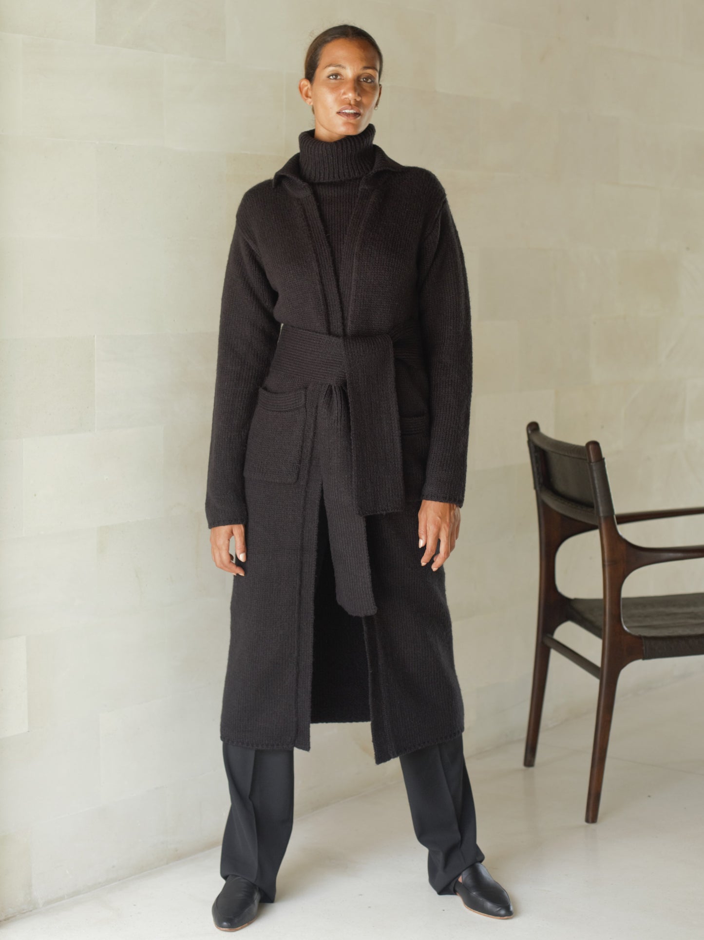 Iman Mohair Coat in Ivory - l u • c i e e
