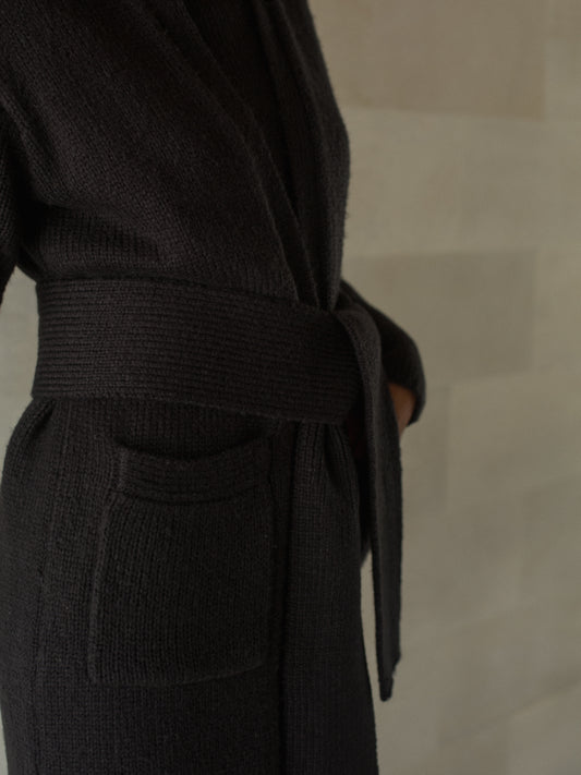 Iman Mohair Coat in Black - l u • c i e e