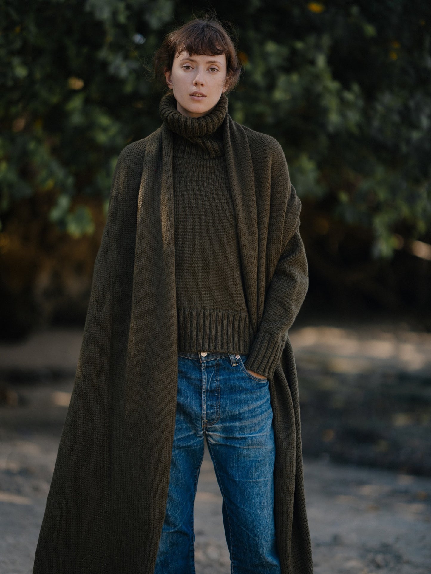 Berner Scarf In Ivory - l u • c i e e