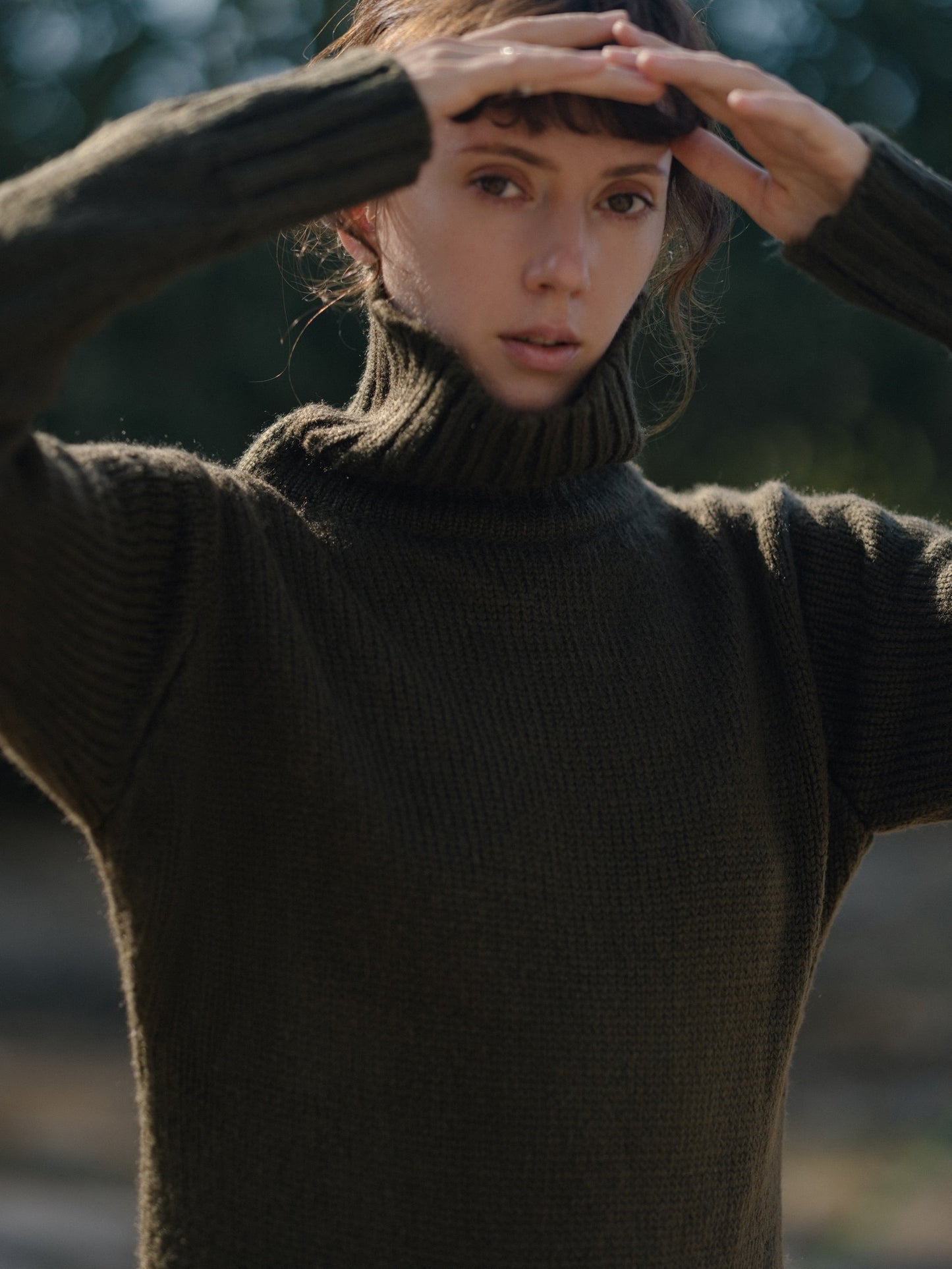 Iman Sweater Dress in Army Green - l u • c i e e