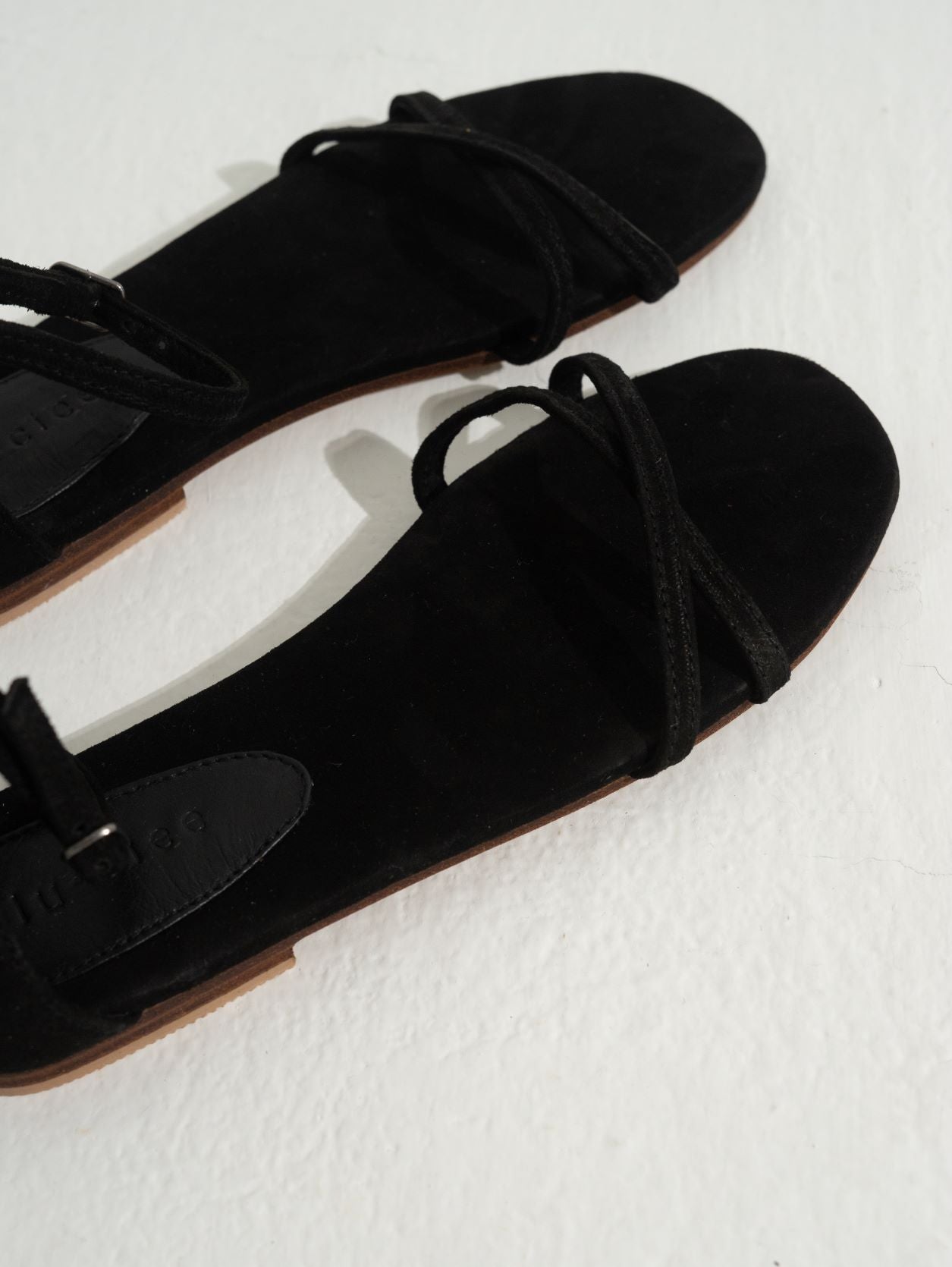 Lori Suede Sandal in Black - l u • c i e e