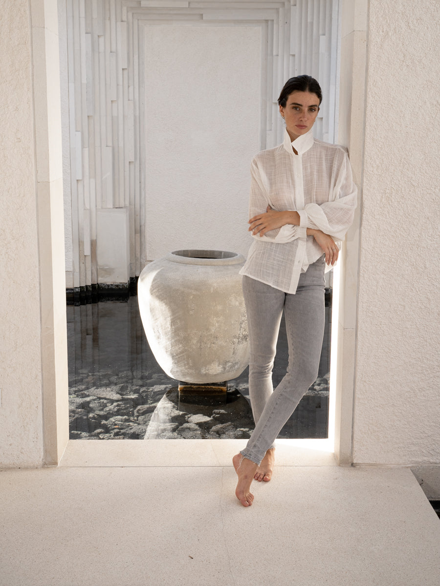 Arya Shirt in Ecru - l u • c i e e
