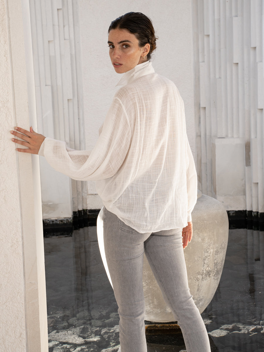 Arya Shirt in Ecru - l u • c i e e