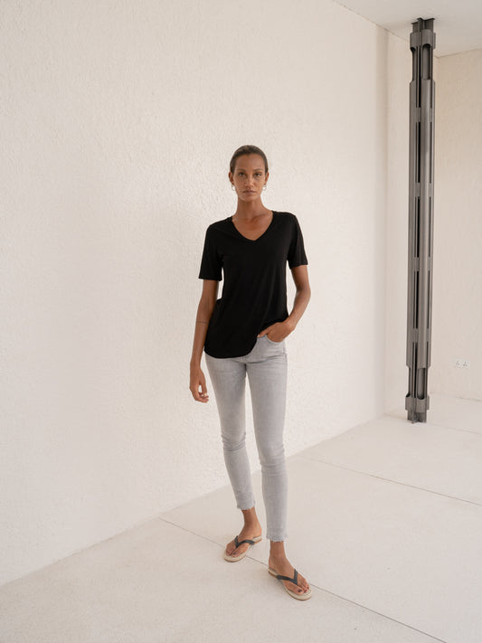 Short Sleeve V-neck Tee - l u • c i e e