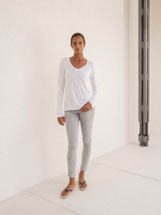 Long Sleeve V-neck Tee - l u • c i e e