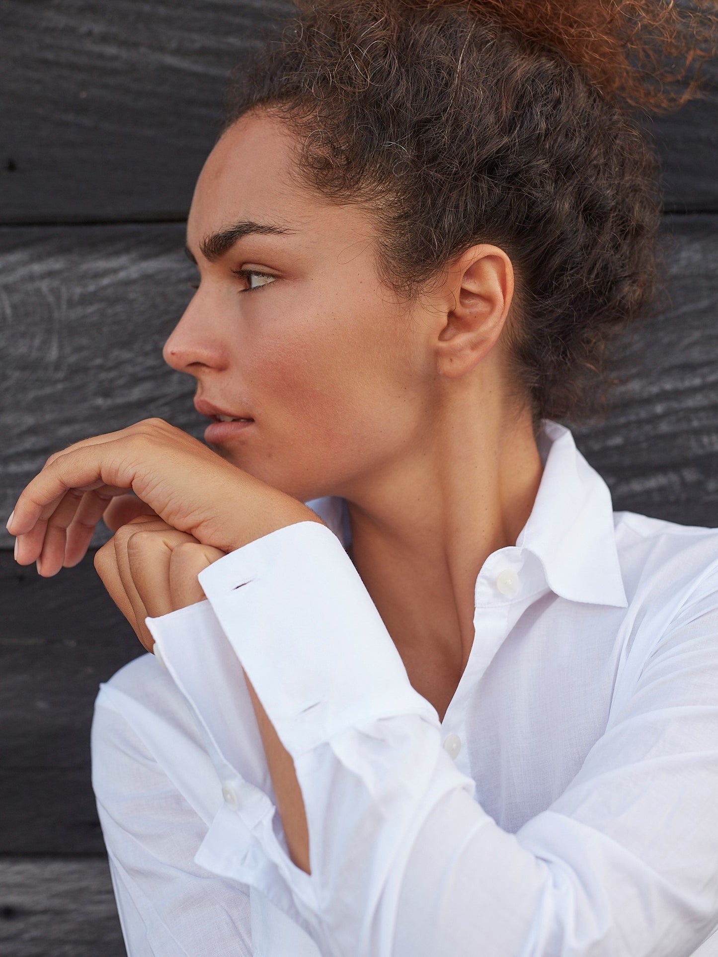 Sheer Shirt in White - l u • c i e e