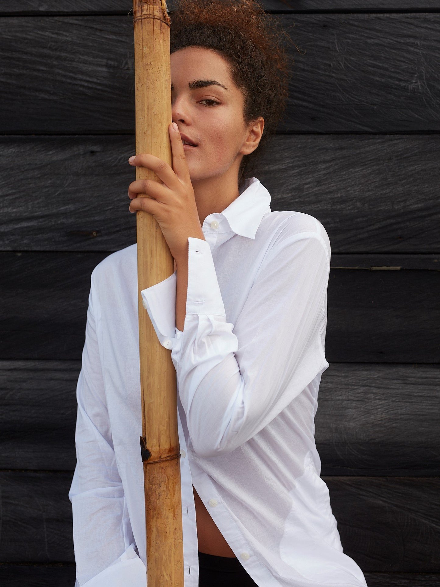 Sheer Shirt in White - l u • c i e e