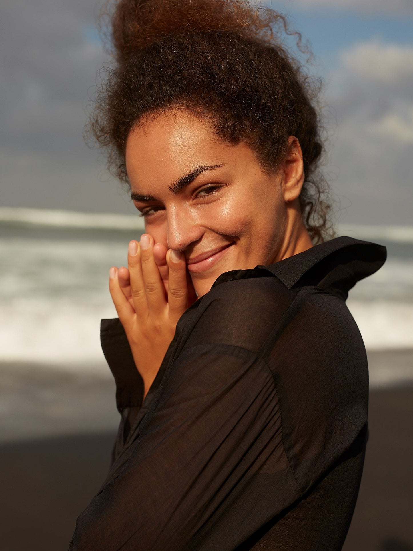 Sheer Shirt in Black - l u • c i e e