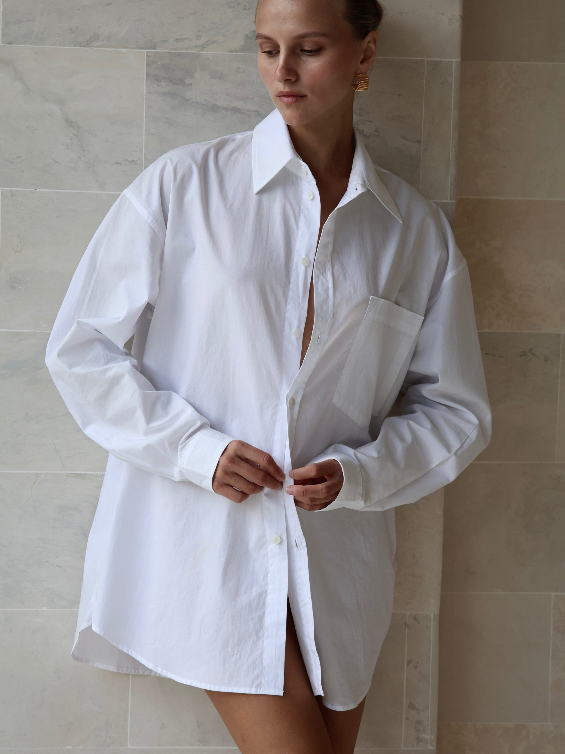 Cotton Poplin Men's Shirt - l u • c i e e