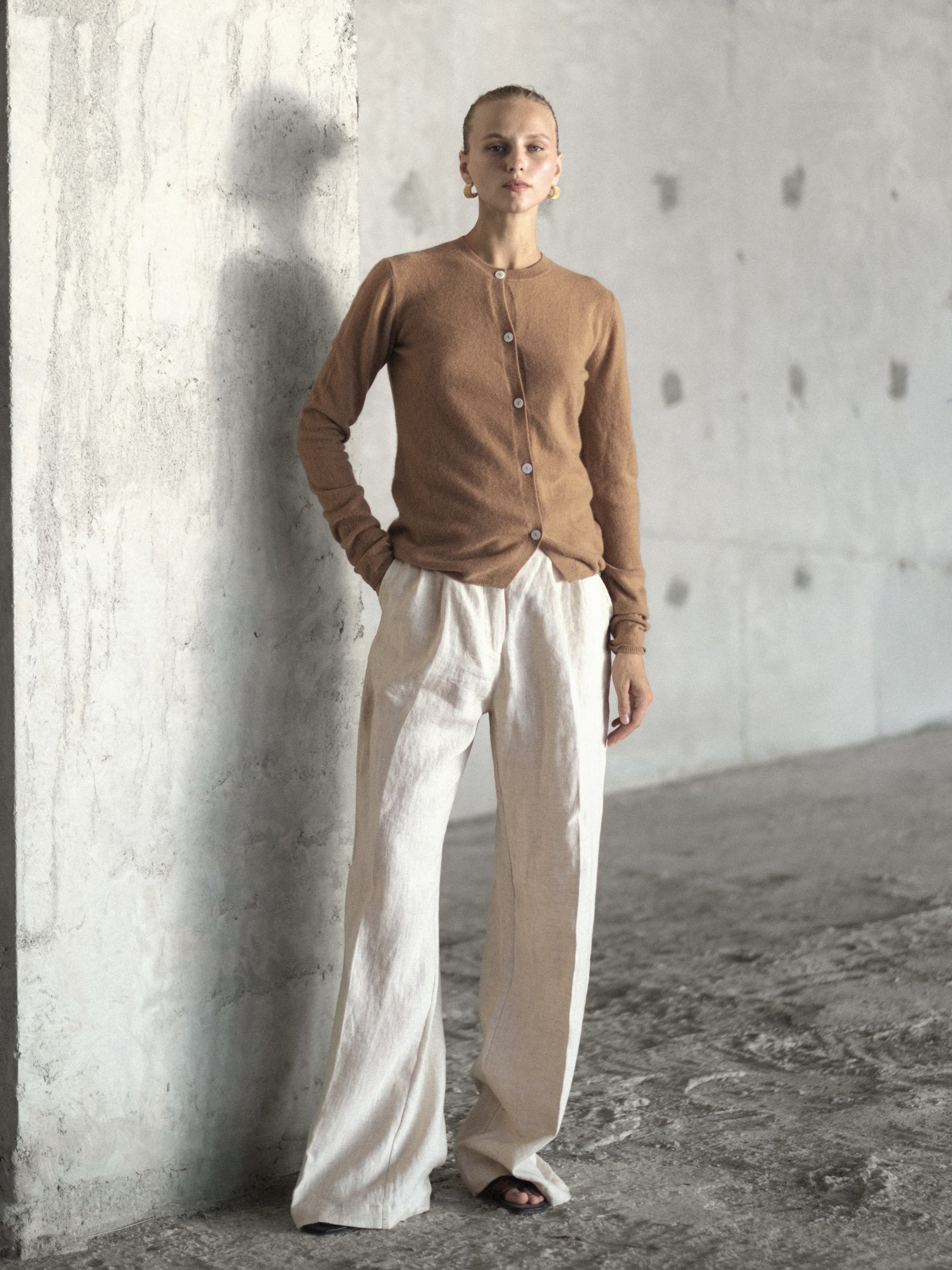 Cashmere Asymmetric Cardigan - l u • c i e e