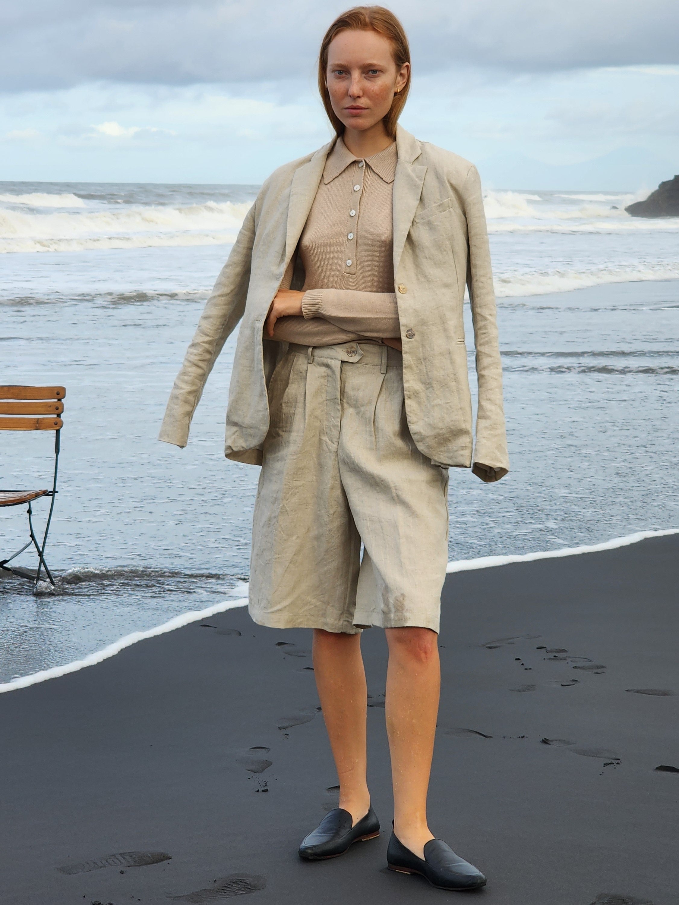 Linen Pleat Shorts
