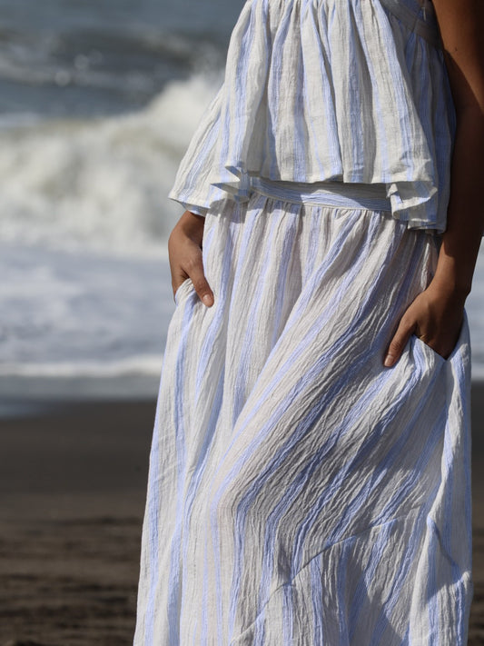 Linen Crinkle Maxi Dress - l u • c i e e