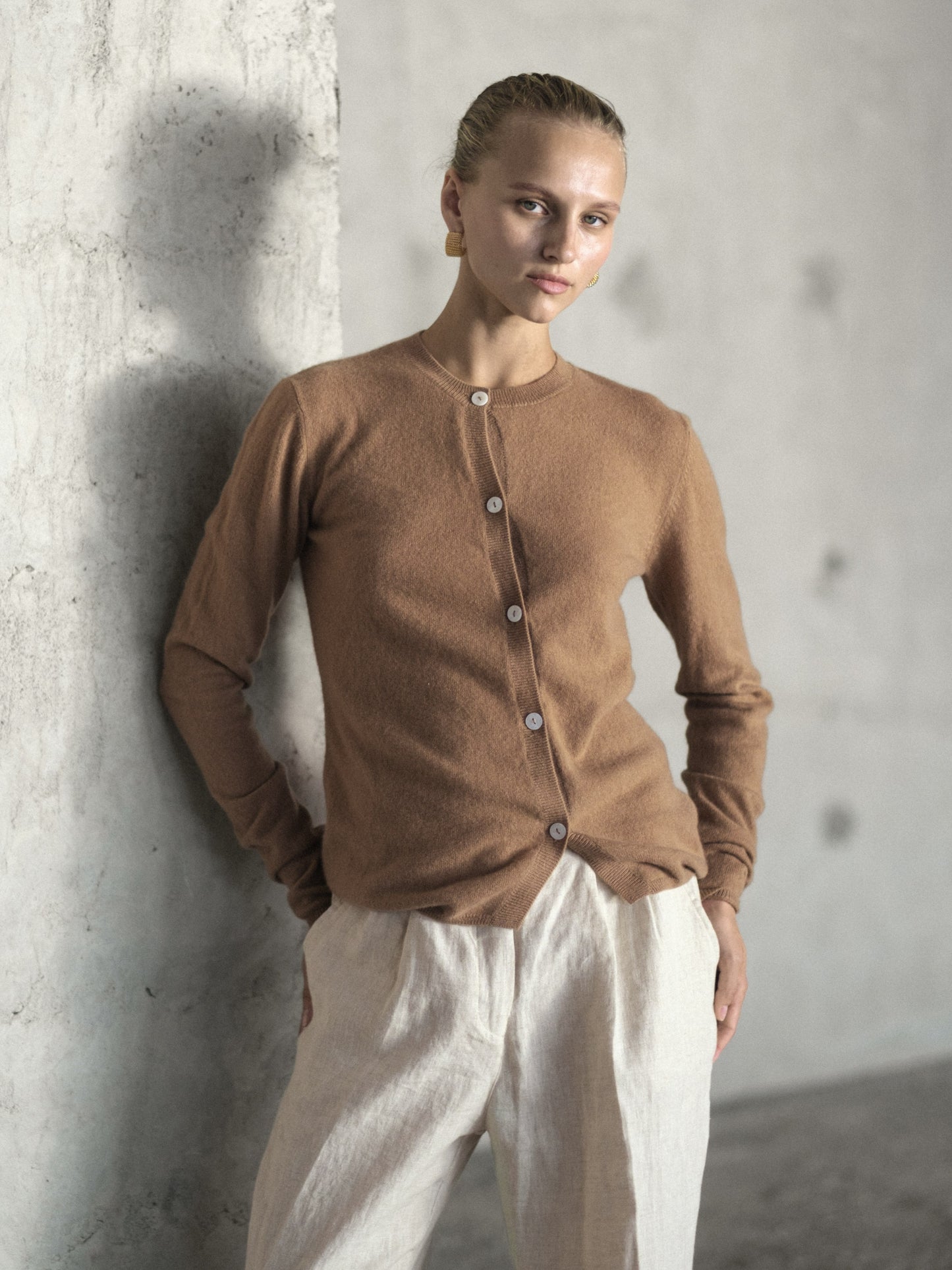 Cashmere Asymmetric Cardigan - l u • c i e e