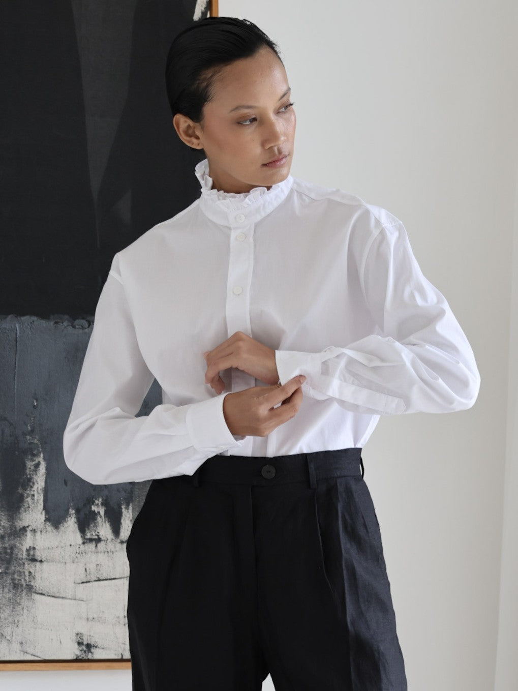 Ruffled Collar Shirt - l u • c i e e