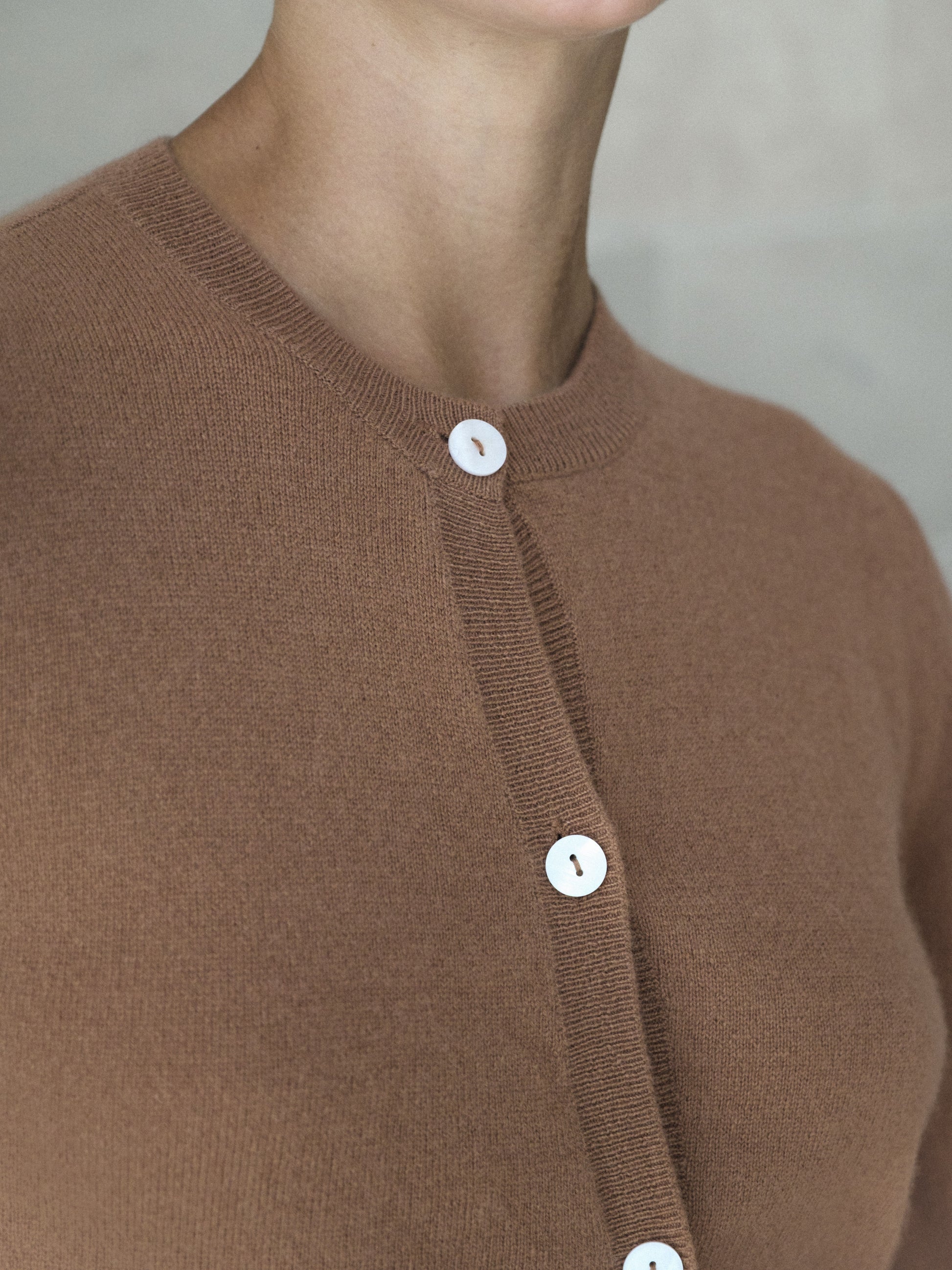 Cashmere Asymmetric Cardigan - l u • c i e e