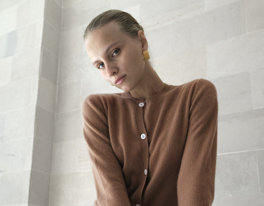 Cashmere Asymmetric Cardigan - l u • c i e e