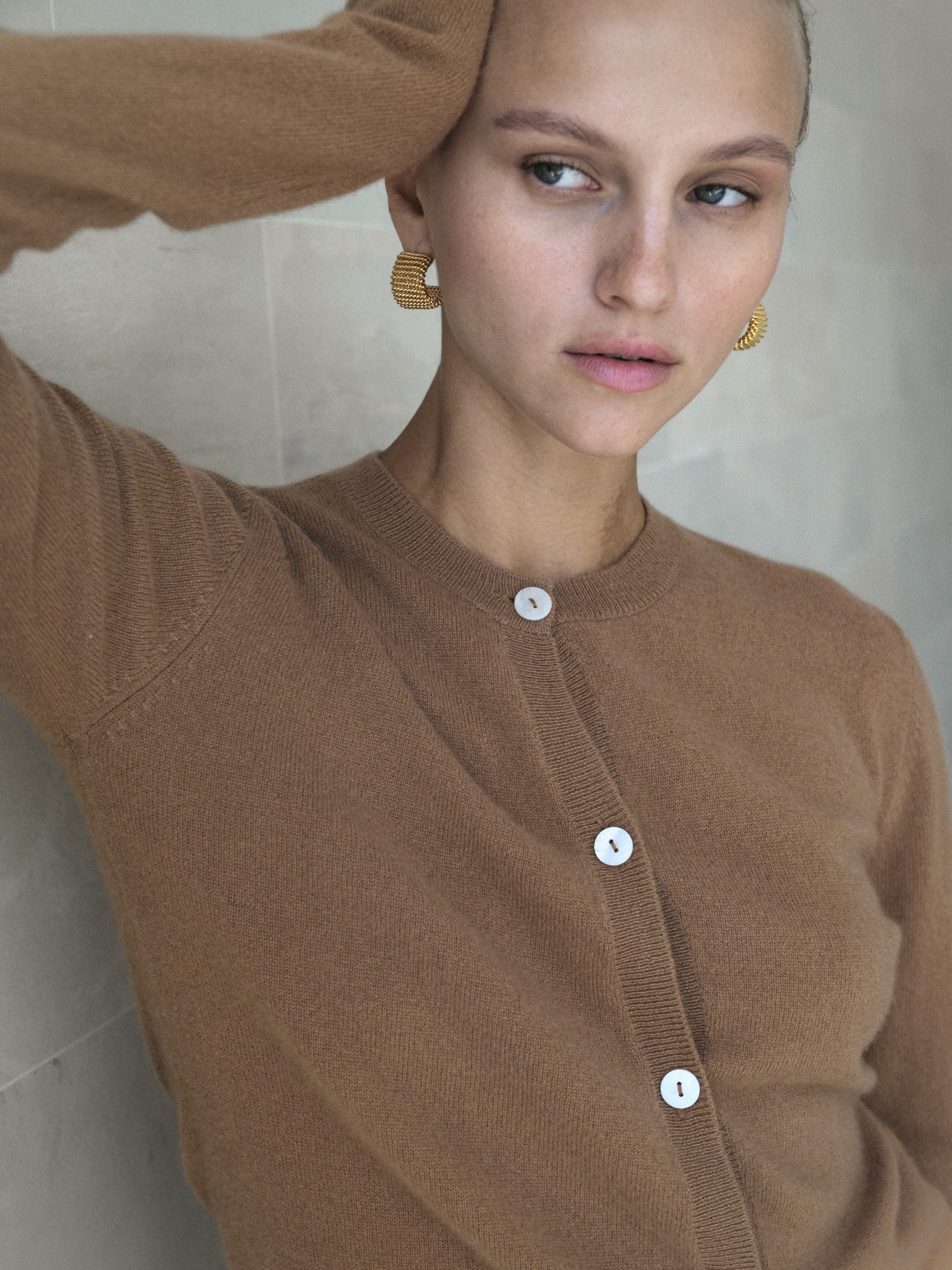 Cashmere Asymmetric Cardigan - l u • c i e e