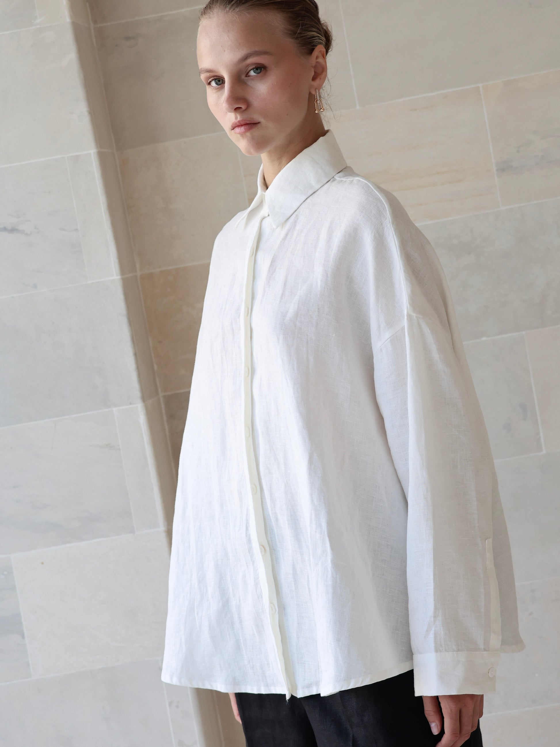 Linen Oversized Shirt - l u • c i e e