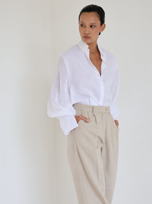 Linen Pleat Pant