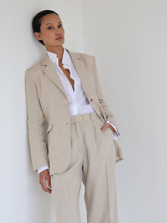 Oversized Linen Blazer