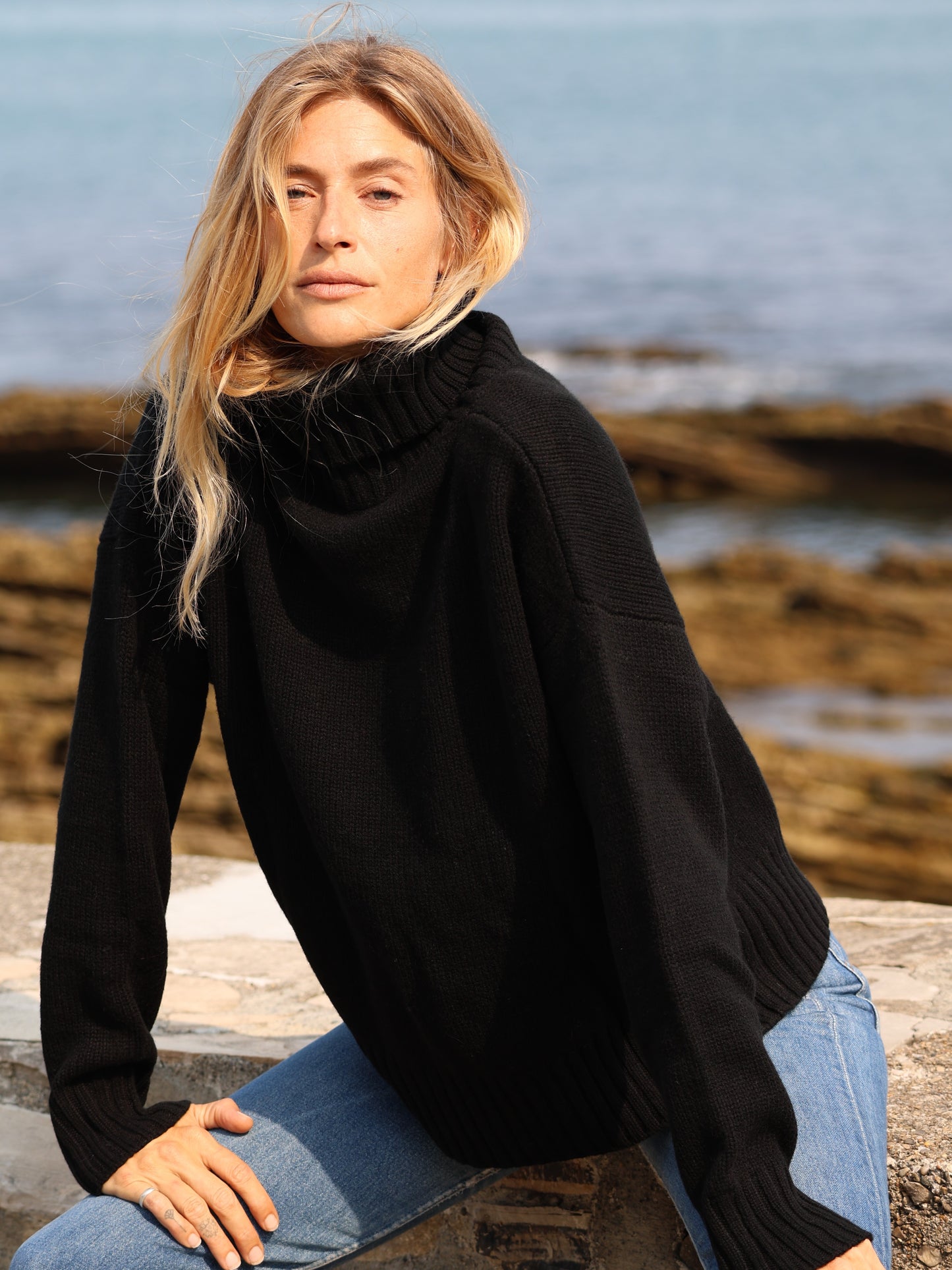 Merino Wool Neck Sweater