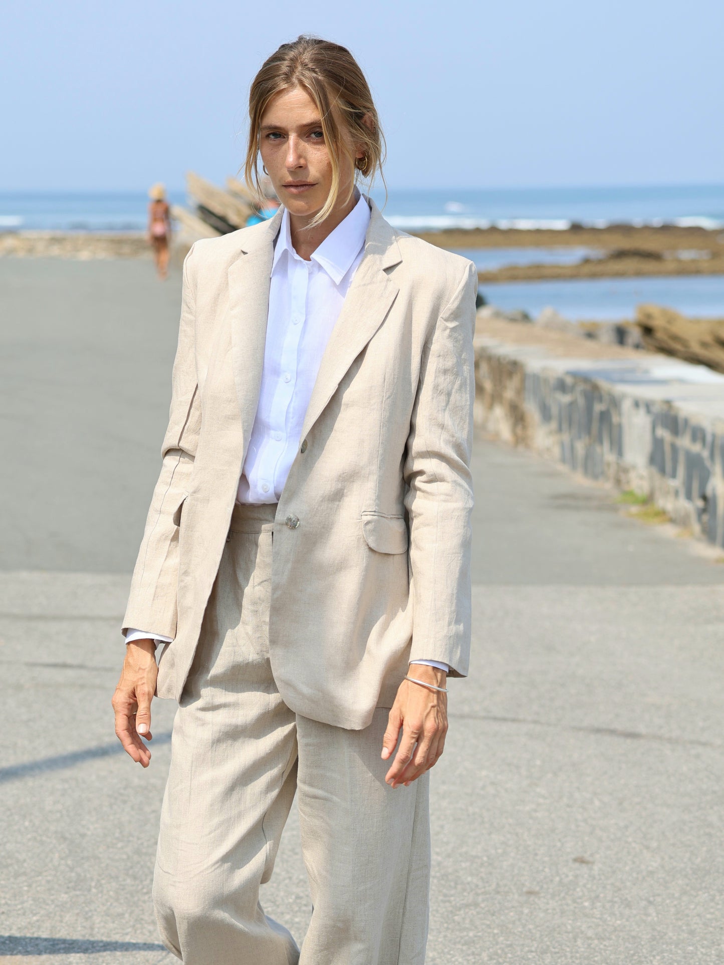 Oversized Linen Blazer