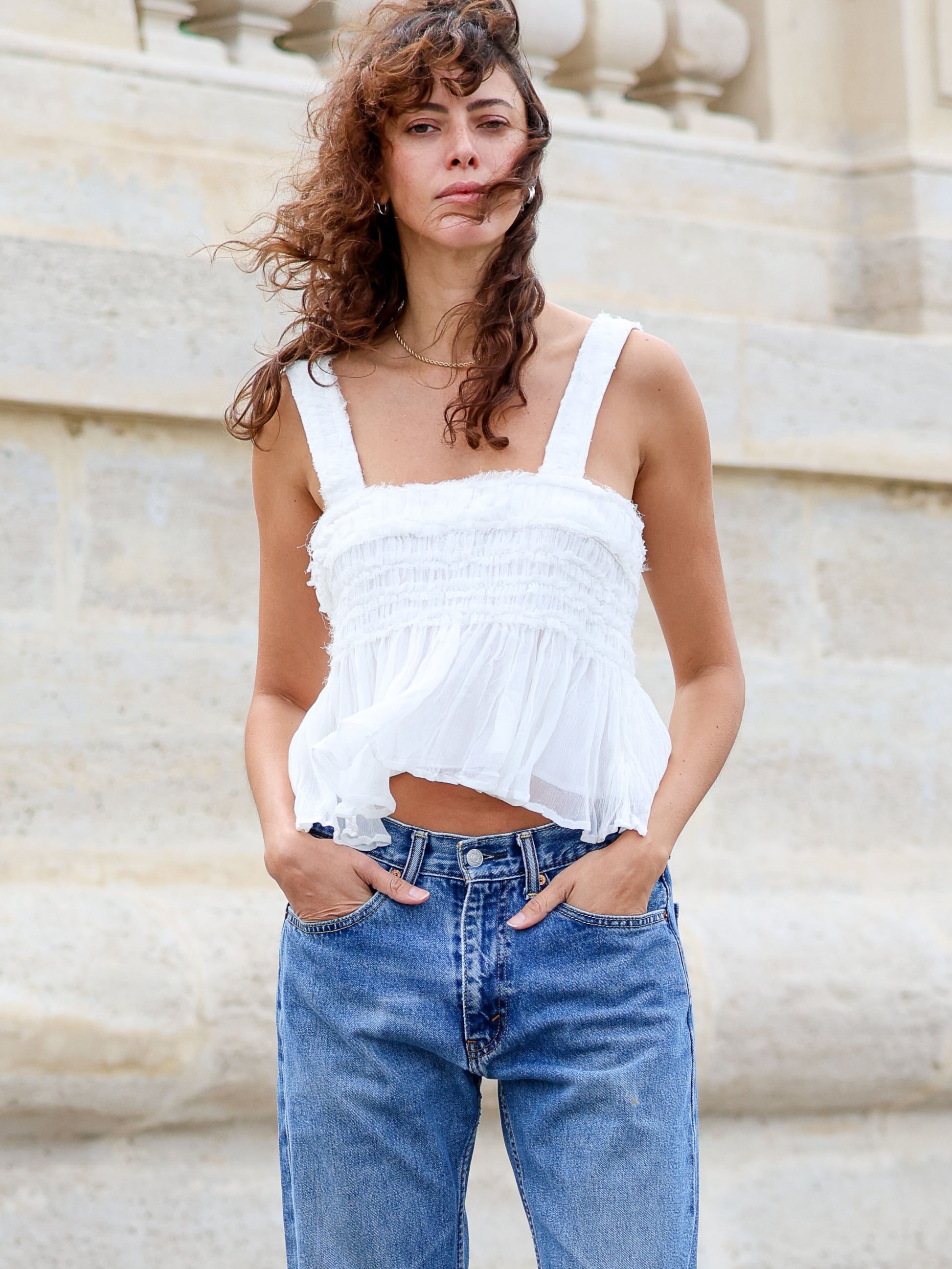 Chiffon Ruffle Top - l u • c i e e