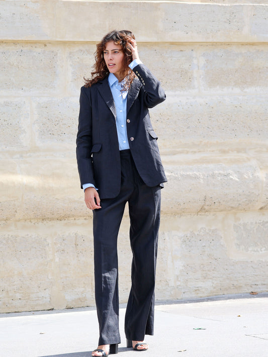 Oversized Linen Blazer