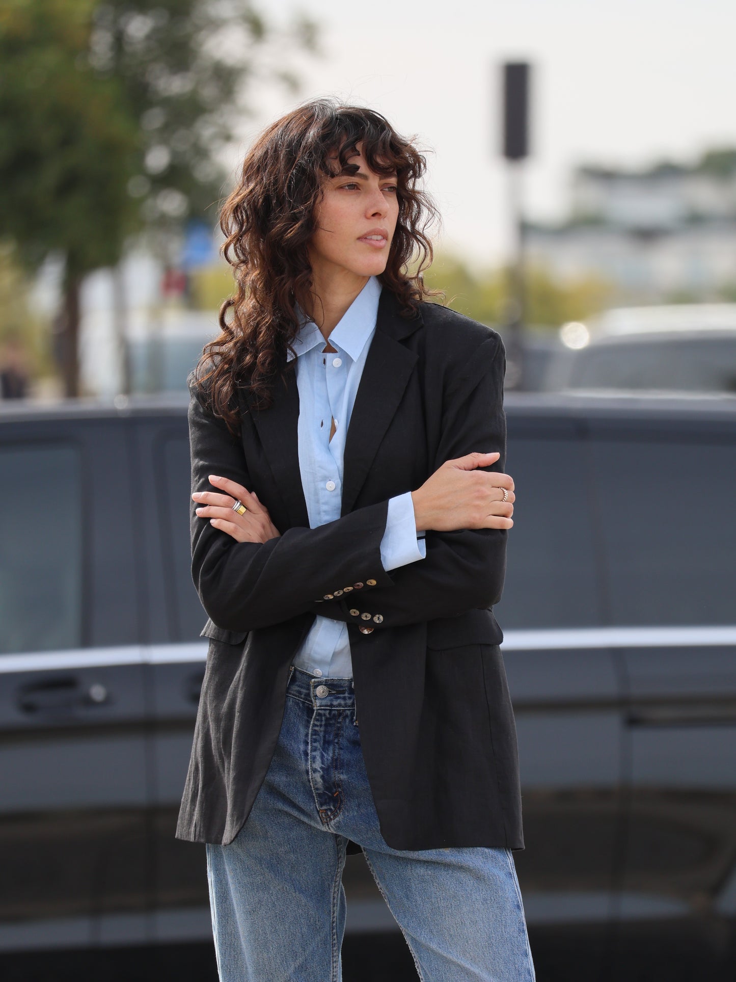 Oversized Linen Blazer