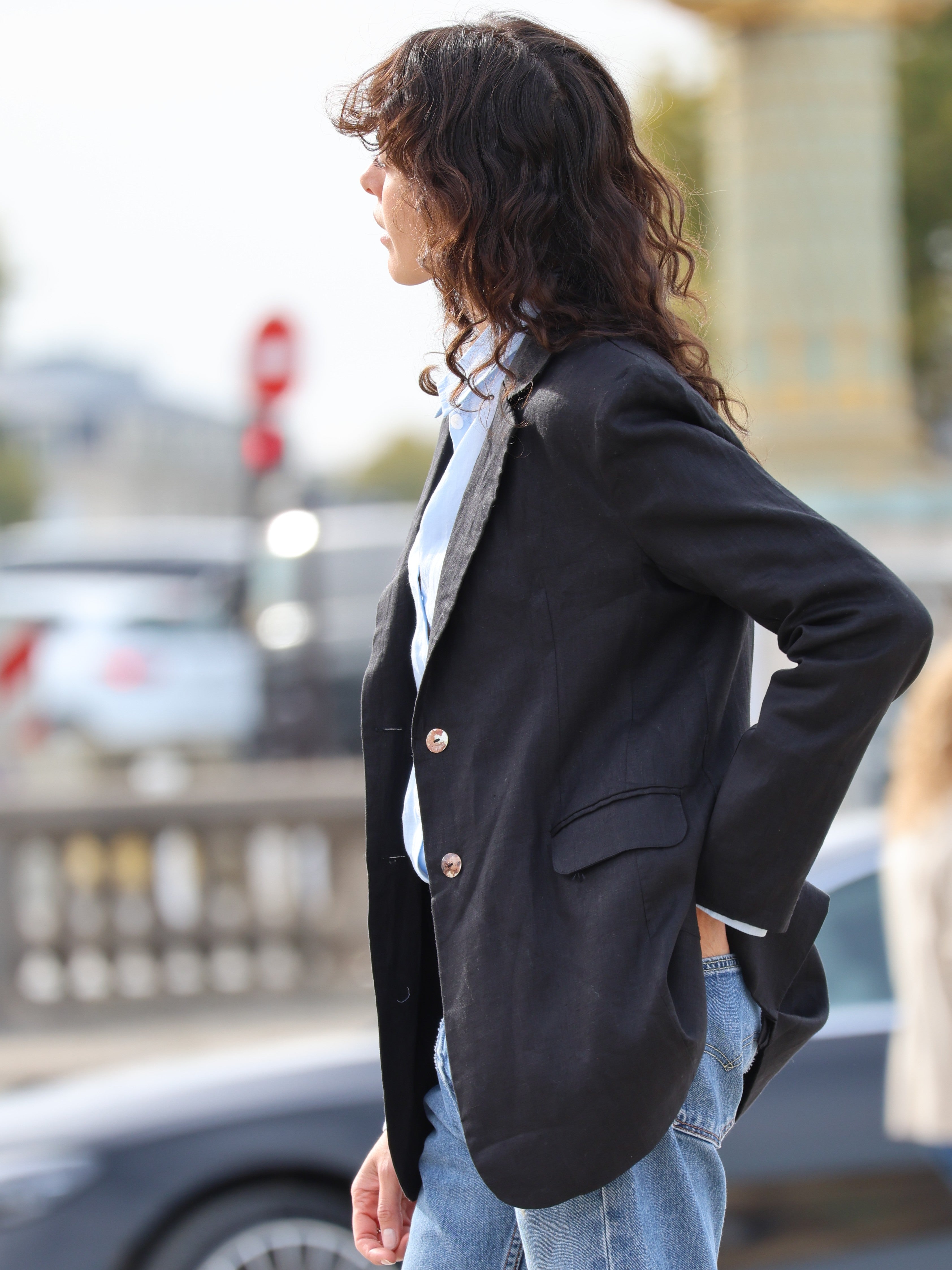Oversized Linen Blazer