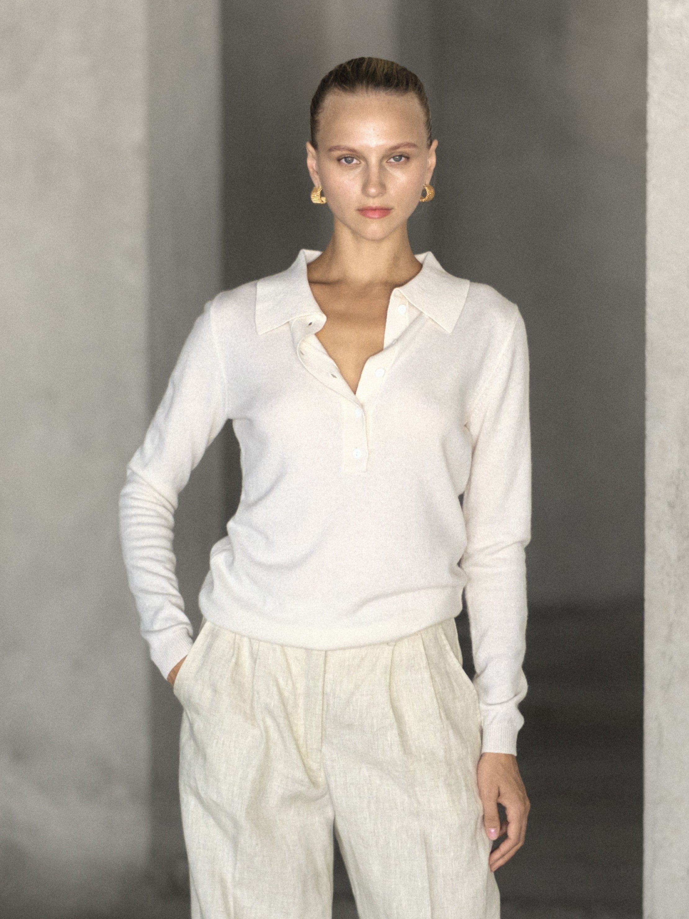 Cashmere Polo Shirt - l u • c i e e