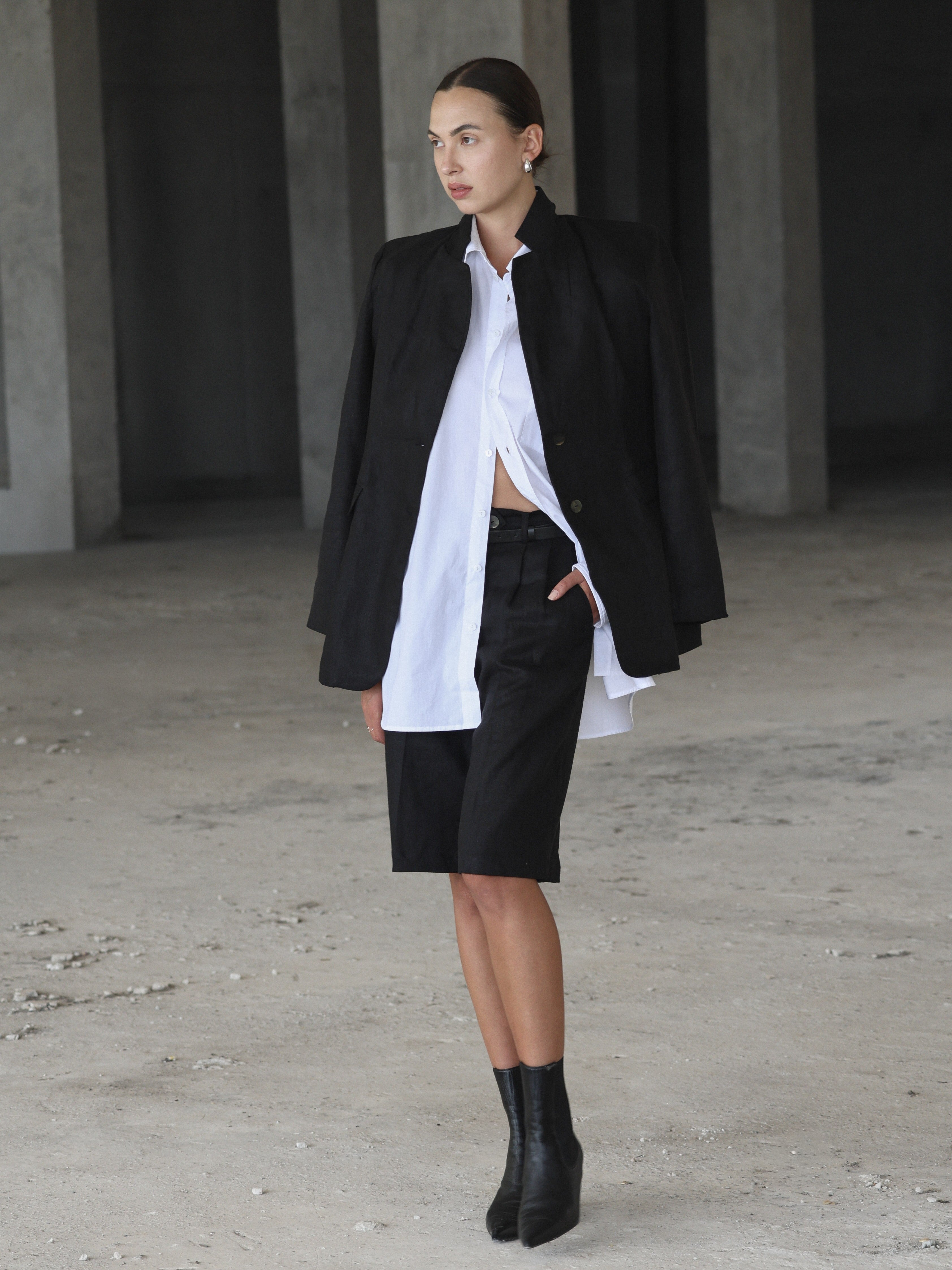 Linen Pleat Shorts - l u • c i e e