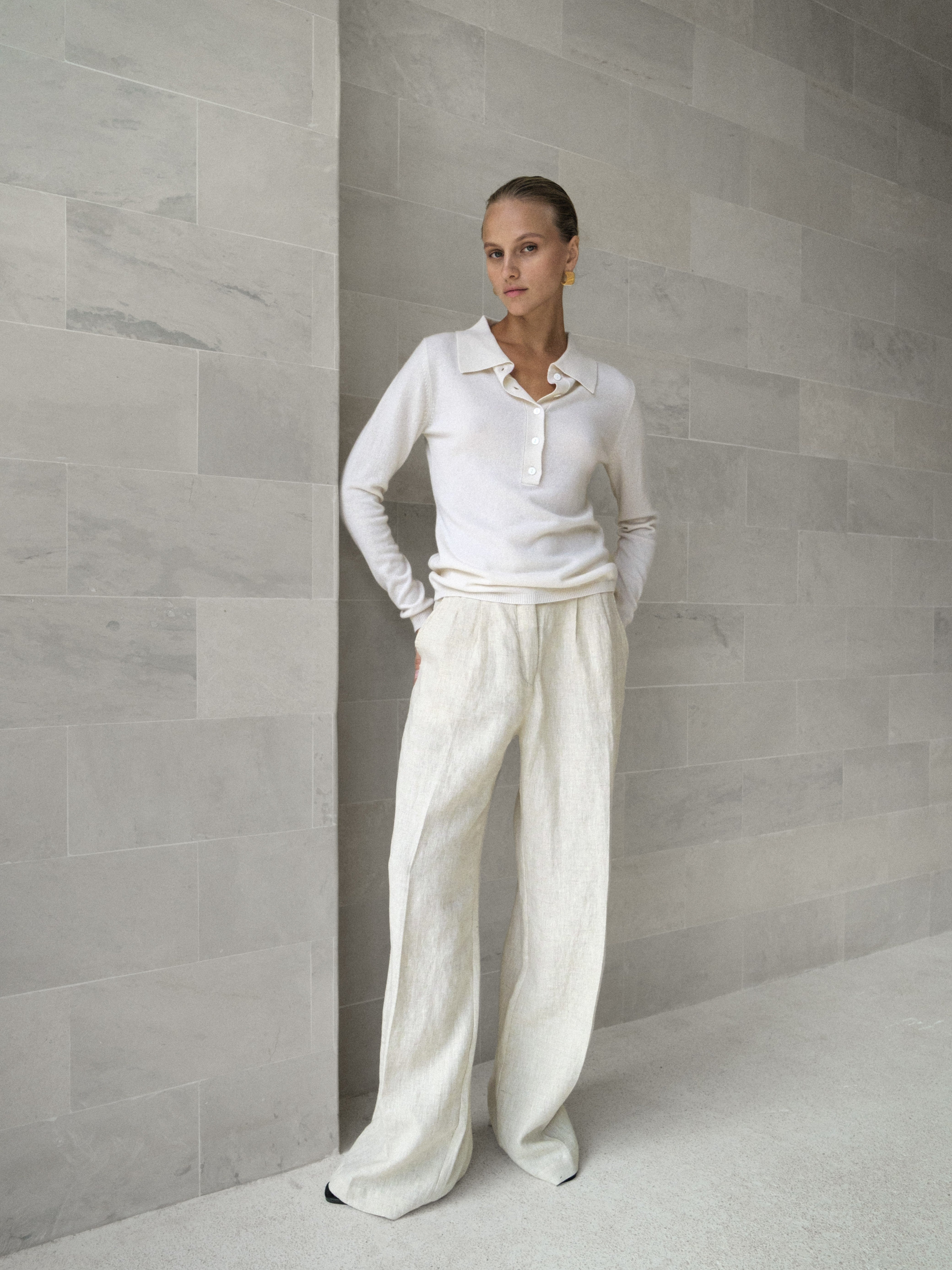 Cashmere Polo Shirt - l u • c i e e