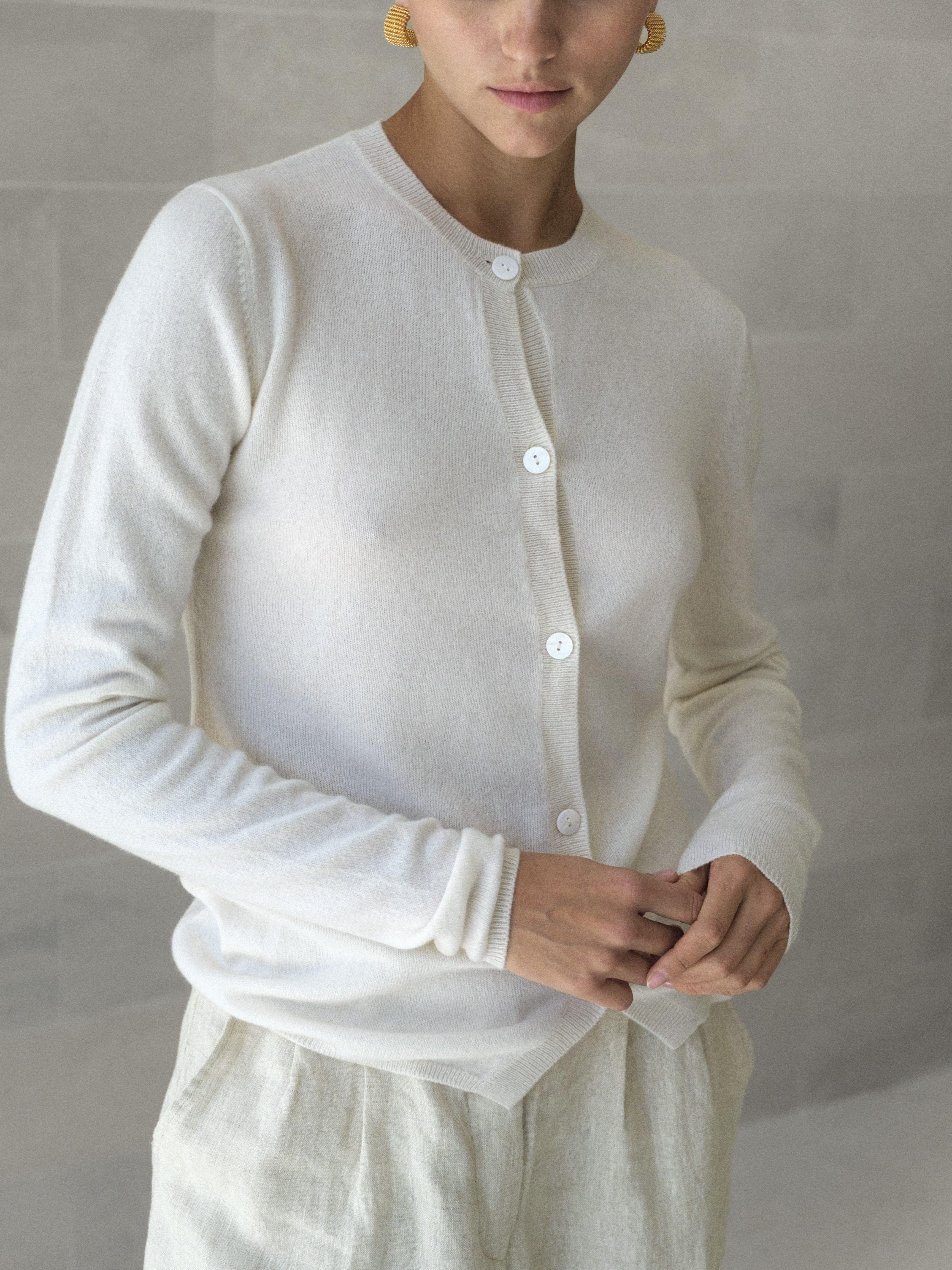 Cashmere Asymmetric Cardigan - l u • c i e e