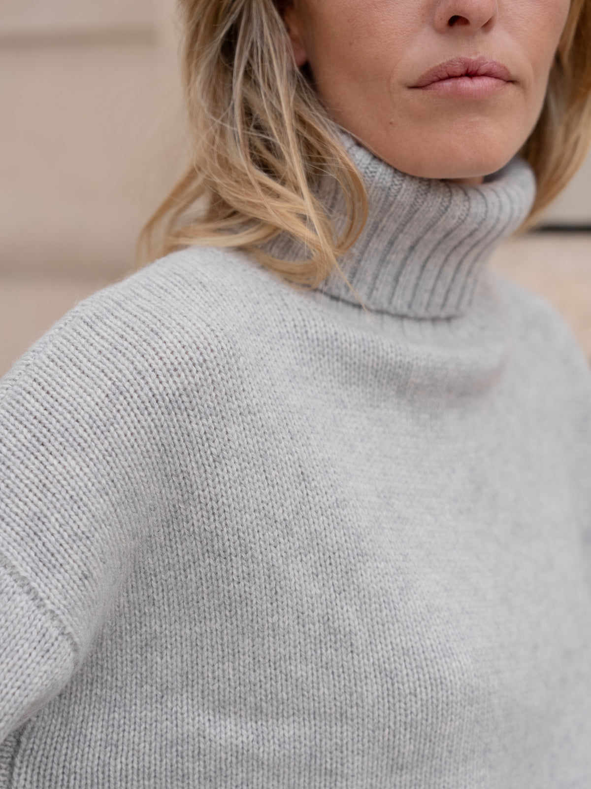 Merino Wool Neck Sweater - l u • c i e e