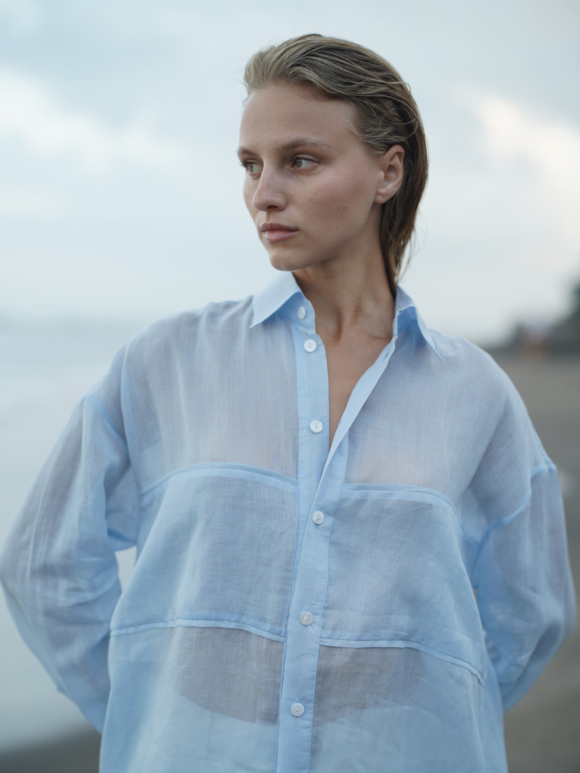 Oversized Ramie Shirt - l u • c i e e