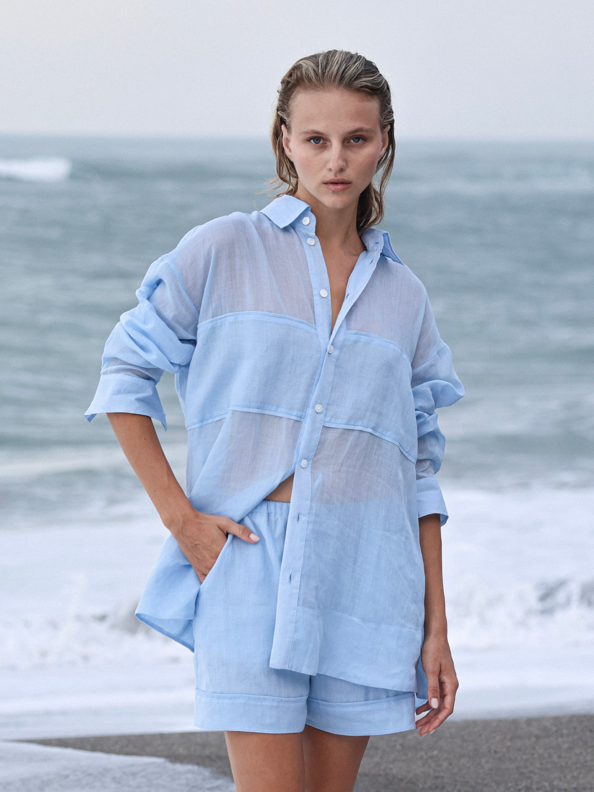 Oversized Ramie Shirt - l u • c i e e