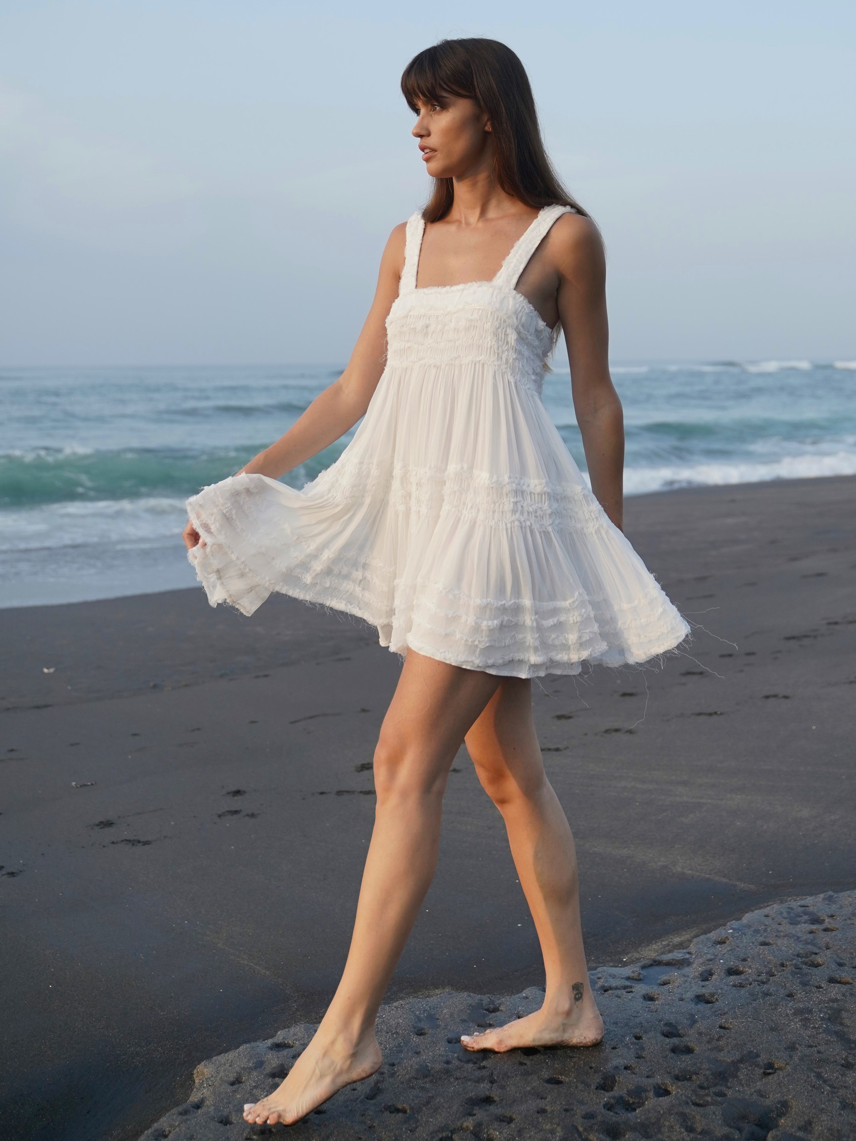Clio Mini Dress in White - l u • c i e e